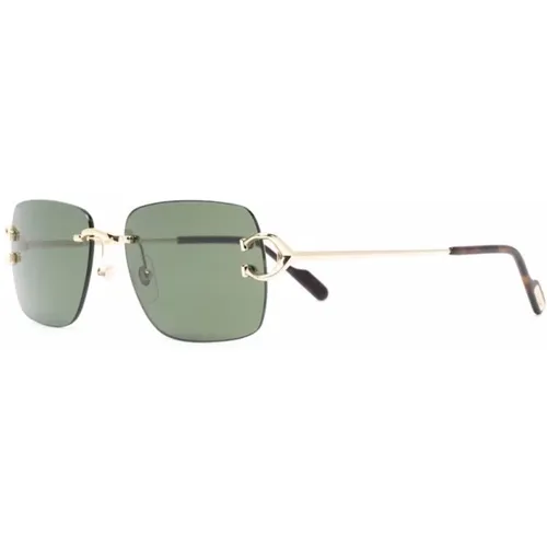 Goldene Sonnenbrille mit Zubehör - Cartier - Modalova