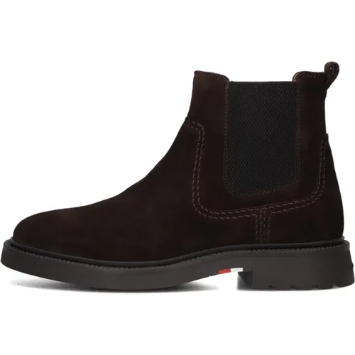 Braune Wildleder Chelsea Comfort Boots , Herren, Größe: 46 EU - Tommy Hilfiger - Modalova