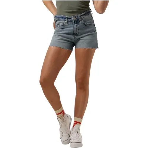 Blaue Denim Shorts für den Sommer , Damen, Größe: W26 - Lee - Modalova