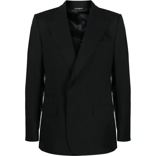 Stretch Wool Jacket , male, Sizes: XL - Dolce & Gabbana - Modalova