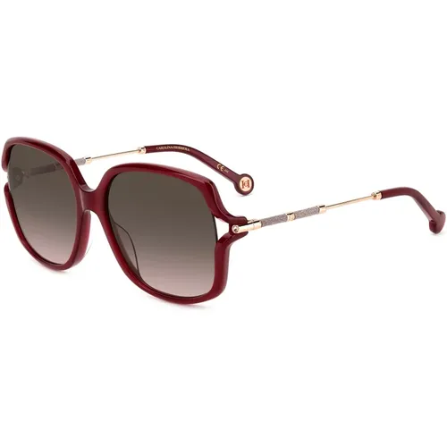 Burgundy/Brown Shaded Sunglasses , female, Sizes: 58 MM - Carolina Herrera - Modalova
