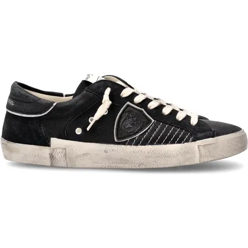 Schwarze Tennisschuhe mit Riviera-Stil , Herren, Größe: 39 EU - Philippe Model - Modalova