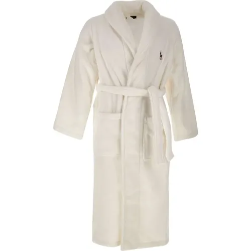 Cotton Bathrobe with Logo Embroidery , male, Sizes: S - Polo Ralph Lauren - Modalova