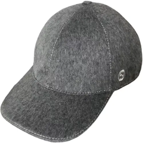 Wollgraue Mütze Baumwollfutter , unisex, Größe: L - Gucci - Modalova
