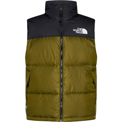 Gepolsterter Colour-Block Daunenmantel , Herren, Größe: S - The North Face - Modalova