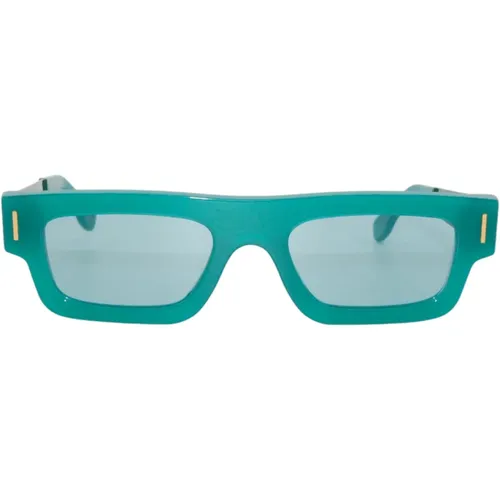 Rechteckige Grüne Sonnenbrille - Retrosuperfuture - Modalova
