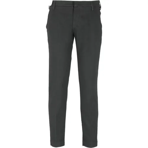 Dark Grey Cotton Blend Trousers for Men , male, Sizes: W35, W33, W34 - Entre amis - Modalova