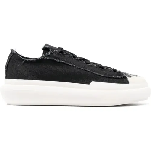 Contemporary Canvas Sneakers with Frayed Edges , male, Sizes: 7 UK - Y-3 - Modalova
