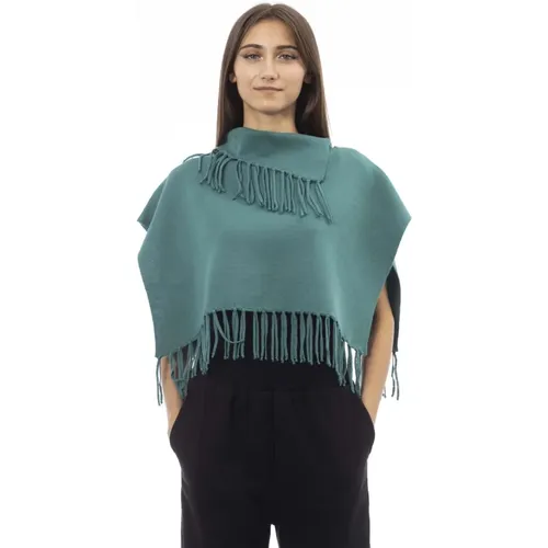 Fringe Poncho Kleidung Cover-Up , Damen, Größe: L - Alpha Studio - Modalova