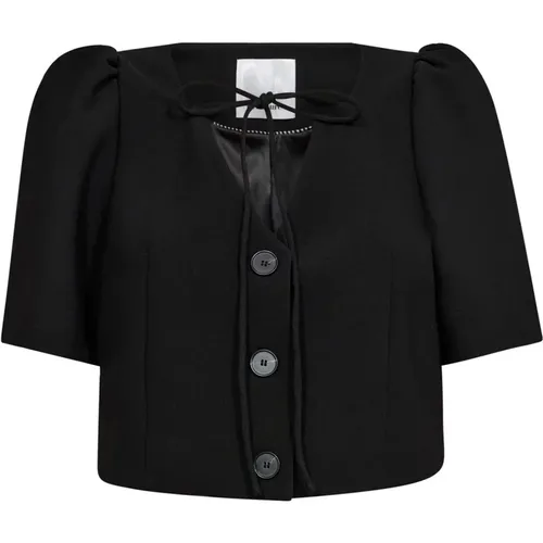 Crop Tie Blazer , female, Sizes: S, XL, L - Co'Couture - Modalova