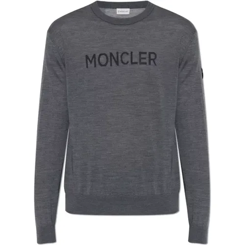 Sweater with logo , male, Sizes: XL, L, M - Moncler - Modalova