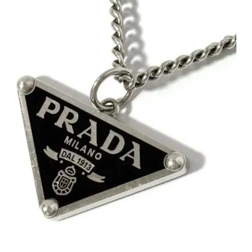 Pre-owned Silver necklaces , female, Sizes: ONE SIZE - Prada Vintage - Modalova