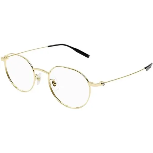 Gold Frame Sunglasses Mb0317Oa 002 , female, Sizes: 50 MM - Montblanc - Modalova