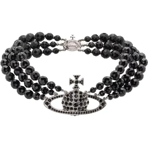 Platinum Choker Necklace , female, Sizes: ONE SIZE - Vivienne Westwood - Modalova