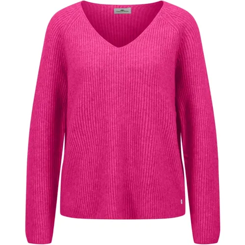 V-Ausschnitt Melange Pullover , Damen, Größe: 2XL - FYNCH-HATTON - Modalova