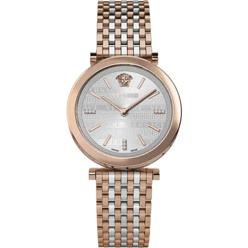 V-Twist Stainless Steel Bracelet Watch , female, Sizes: ONE SIZE - Versace - Modalova