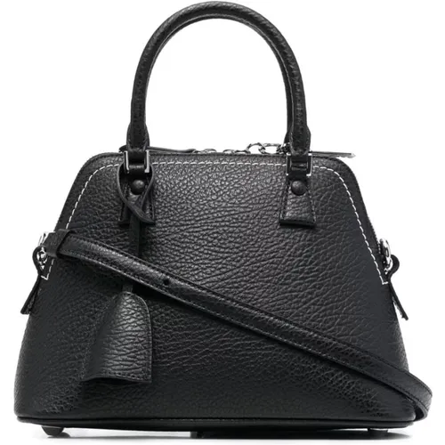 Pebbled Leather Shoulder Bag , female, Sizes: ONE SIZE - Maison Margiela - Modalova