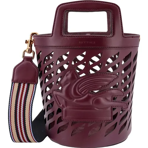 Leather Bucket Bag & Backpack , female, Sizes: ONE SIZE - ETRO - Modalova