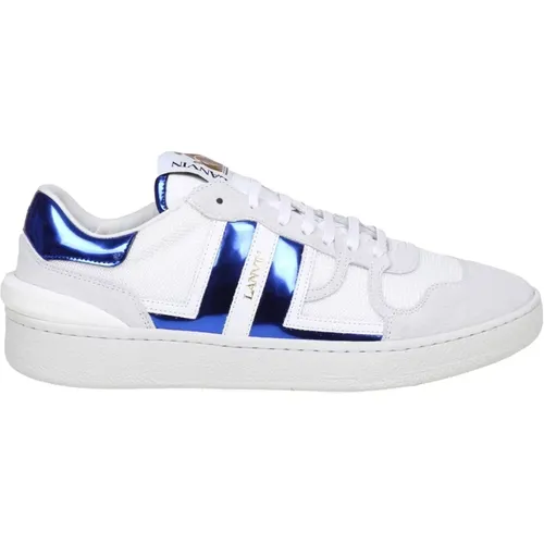 Mesh and Suede Low Top Sneakers in and Blue , male, Sizes: 11 UK, 6 UK - Lanvin - Modalova