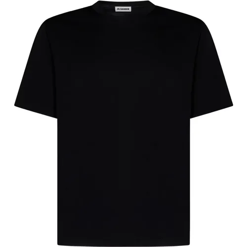 Schwarze Crewneck T-Shirts und Polos , Herren, Größe: S - Jil Sander - Modalova