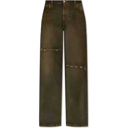 Jeans with vintage effect , male, Sizes: W33, W32, W31 - MM6 Maison Margiela - Modalova