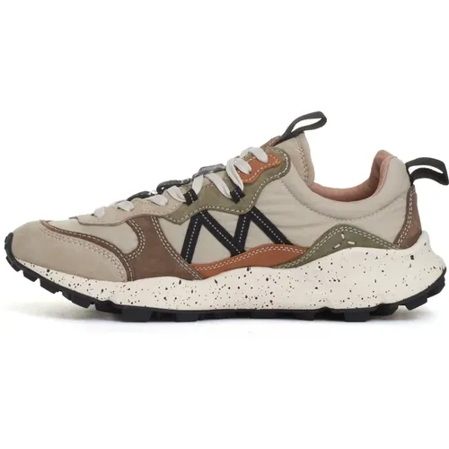 Beige Sneakers für Männer , Herren, Größe: 41 EU - Flower Mountain - Modalova