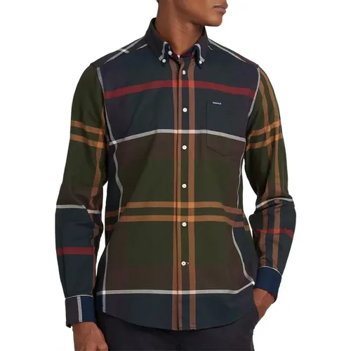 Grünes Casual Maßgeschneidertes Hemd , Herren, Größe: XL - Barbour - Modalova