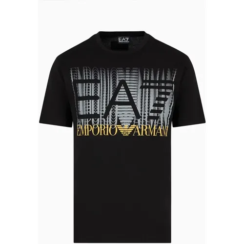 EA7 T-shirt with Logo Print , male, Sizes: L, M, S - Emporio Armani EA7 - Modalova