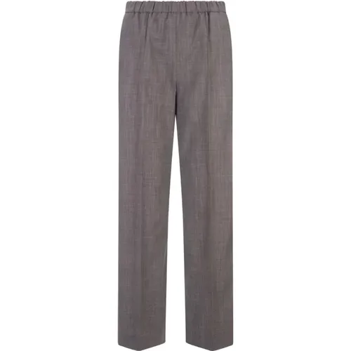 Grey Wool Jogging Trousers , female, Sizes: 2XS, XS, S - Fabiana Filippi - Modalova