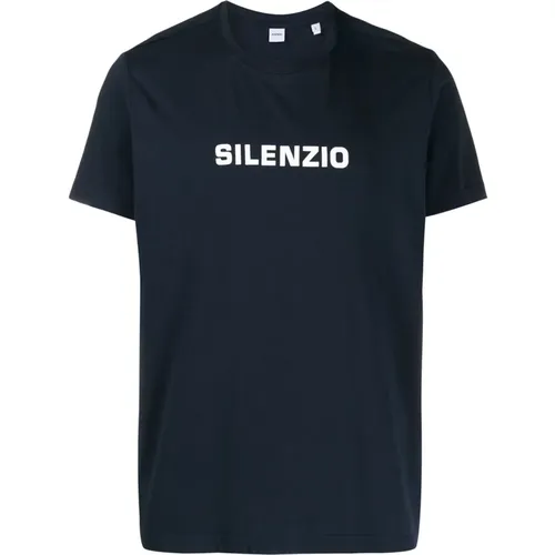 Silenzio Cotton Print T-Shirt , male, Sizes: M, XL, L - Aspesi - Modalova