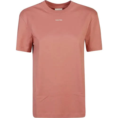 Rosa T-Shirts und Polos , Damen, Größe: XL - Calvin Klein - Modalova