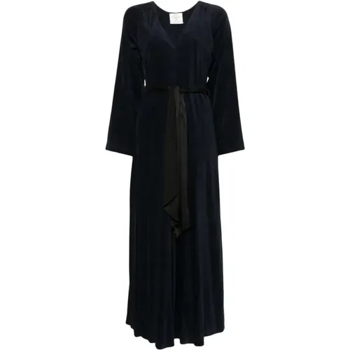 Midnight Velvet V-Neck Dress , female, Sizes: XS, L, S - Forte Forte - Modalova