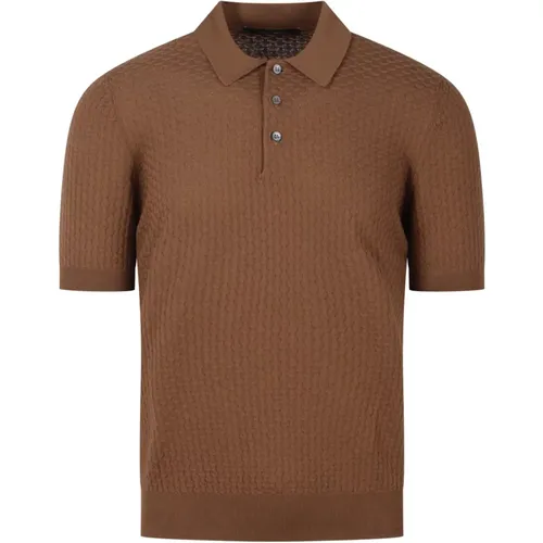 D Knit Polo Shirt Ss24 , male, Sizes: M - Tagliatore - Modalova