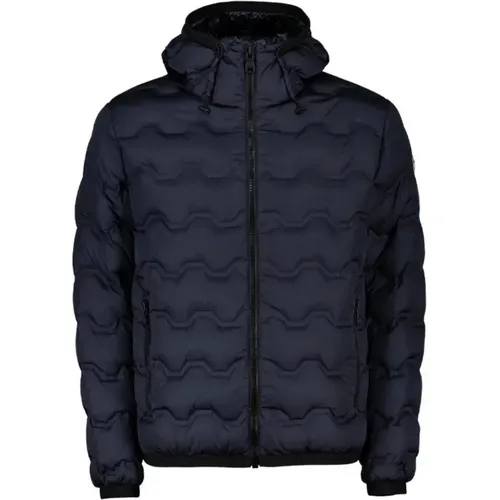 Kurze Herren Steppjacke mit gewelltem Lasermuster - Colmar - Modalova