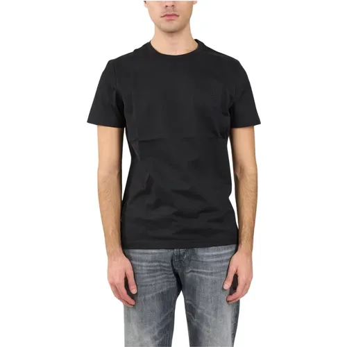 Jersey T-shirt with metal D , male, Sizes: XL, M, 2XL - Dondup - Modalova