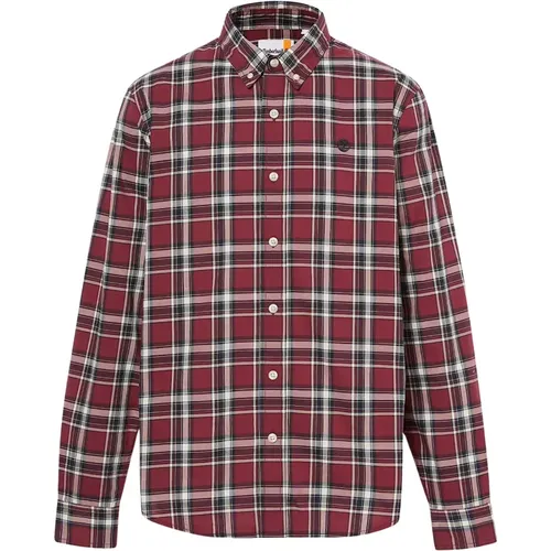 Checkered Poplin Stretch Shirt , male, Sizes: XL, L, 2XL, 3XL, S - Timberland - Modalova