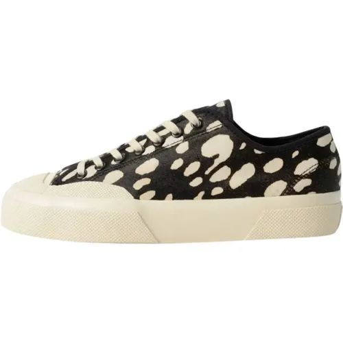 Dalmatian Ponyhair Sneakers Schwarz/Beige , Herren, Größe: 40 EU - Superga - Modalova