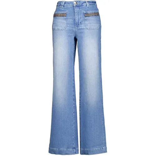 Trendige Wide Leg Jeans in Blau - Damen - MOS MOSH - Modalova