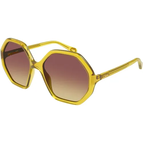 Junior Sonnenbrille Gelb/Braun Getönt,Sonnenbrille,Sunglasses - Chloé - Modalova