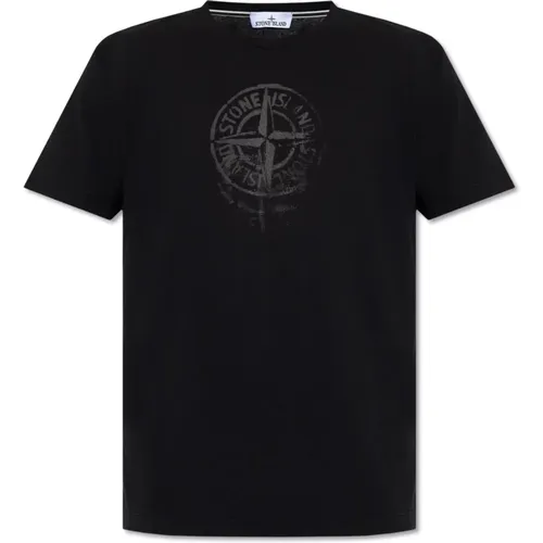 Logo-printed T-shirt , male, Sizes: XL, L, S, 2XL, 3XL, M - Stone Island - Modalova