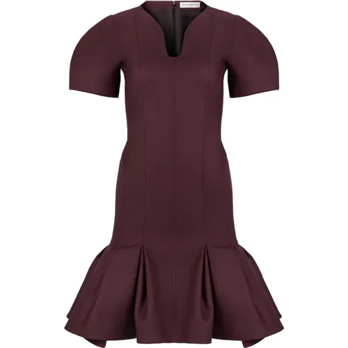 Rotes Woll-Peplum-Kleid Nina Ricci - Nina Ricci - Modalova