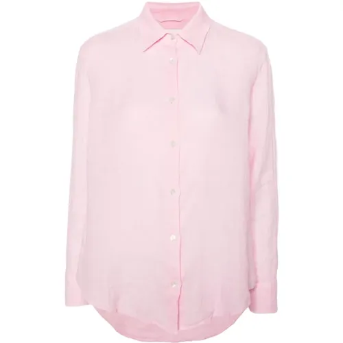 Linen Classic Shirt , female, Sizes: L - MC2 Saint Barth - Modalova