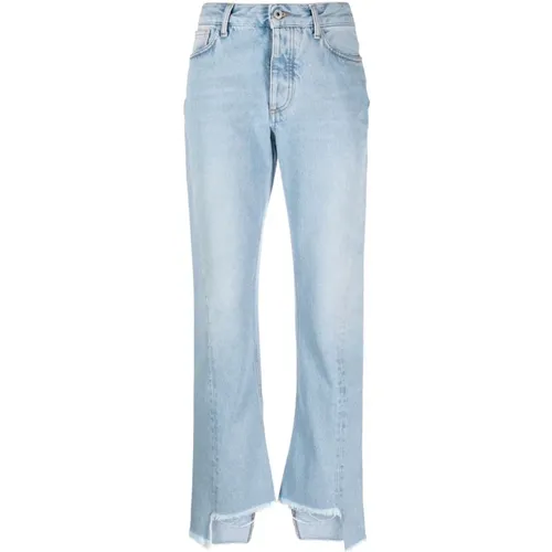 Boot-cut Jeans , Damen, Größe: W25 - Off White - Modalova