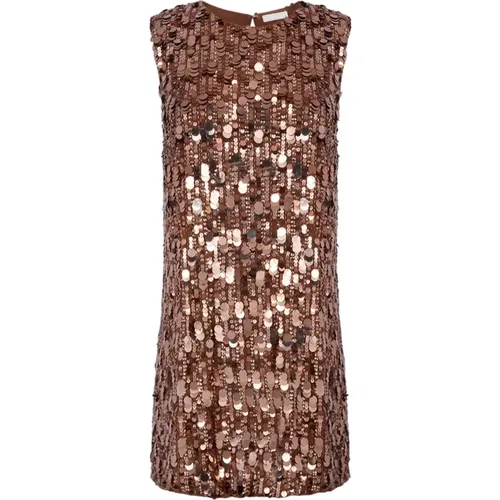Sequined Sleeveless Dress , female, Sizes: M, L - P.a.r.o.s.h. - Modalova