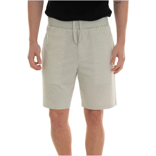 Gestreifte Bermuda Shorts Elastischer Bund Jogging Stil , Herren, Größe: 3XL - Hindustrie - Modalova