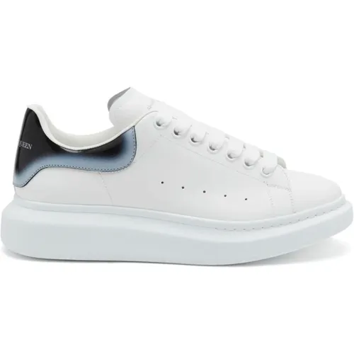 Weiße Leder Low-Top Sneakers - alexander mcqueen - Modalova