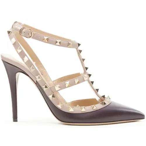 Pre-owned Leather heels , female, Sizes: 4 1/2 UK - Valentino Vintage - Modalova
