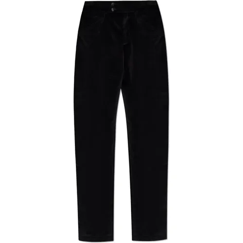 Velvet trousers , male, Sizes: M - Dolce & Gabbana - Modalova