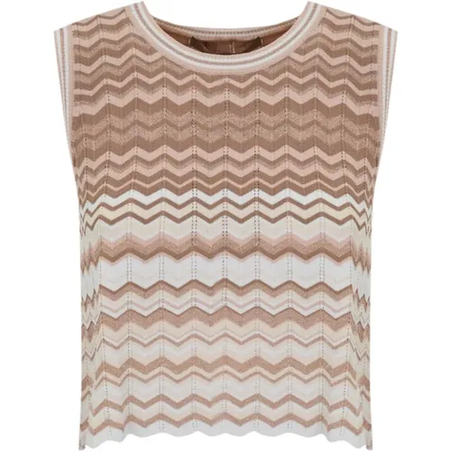 Pink Viscose Lurex Sleeveless Sweater , female, Sizes: XS - D.Exterior - Modalova