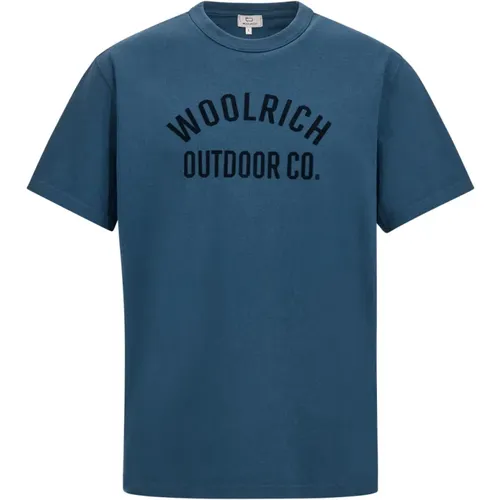 Classic Collection T-shirts and Polos , male, Sizes: S, L, M - Woolrich - Modalova